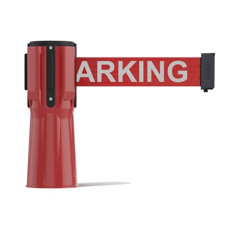Montour Line Retractable Belt Barrier Cone Mount Red Case 11ft. NoPa..Belt CM115-RD-NOPARRW-110